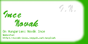 ince novak business card