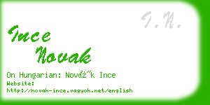 ince novak business card